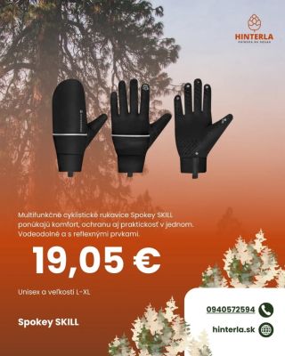 Hľadáte spoľahlivú ochranu a pohodlie na bicykel aj do nepriaznivého počasia? Spokey SKILL sú univerzálne rukavice, ktoré...
